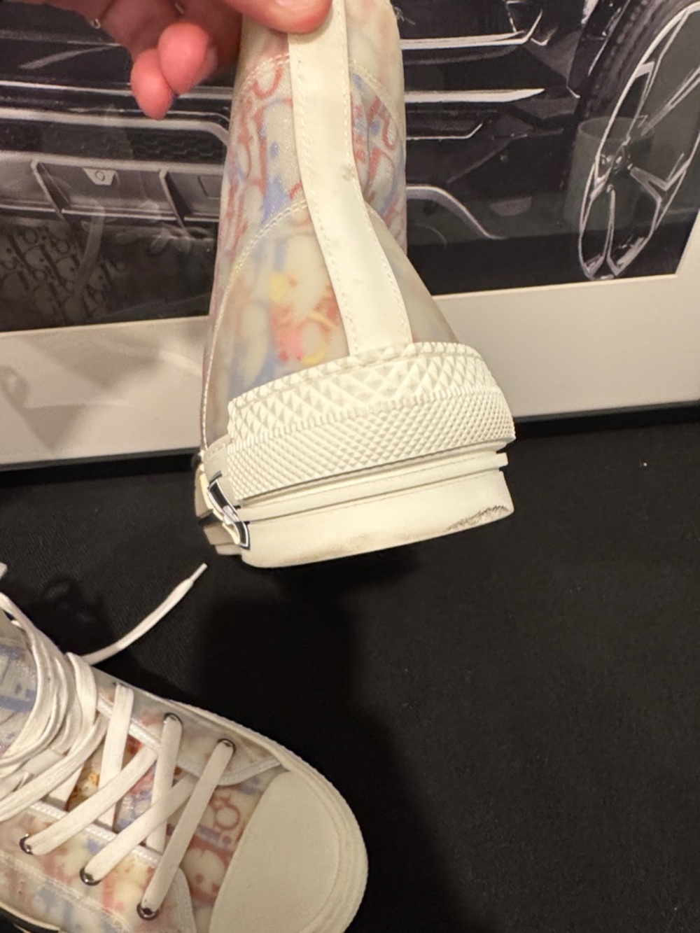Dior Pastel Multicolor Oblique High-Top Sneakers B23 Monogram - Picture 8 of 12